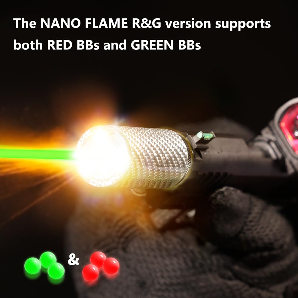 ​T238 ナノフレーム トレーサーユニット シルバー カーボン 赤緑両対応 Amazon.co.jp: Airsoft Nano Flame ピストル/ライフル用曳光装置 14mm